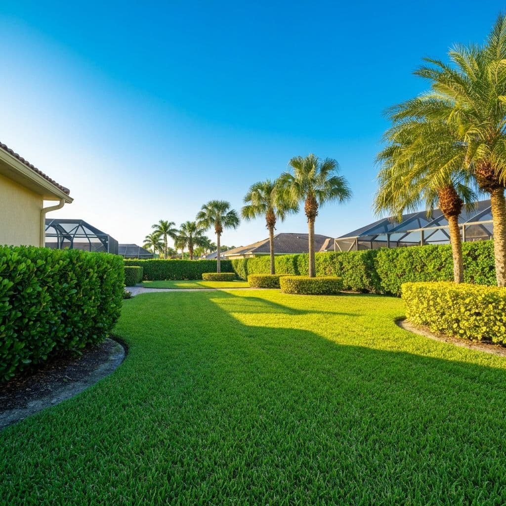 Beautiful manicured lawn in Florida