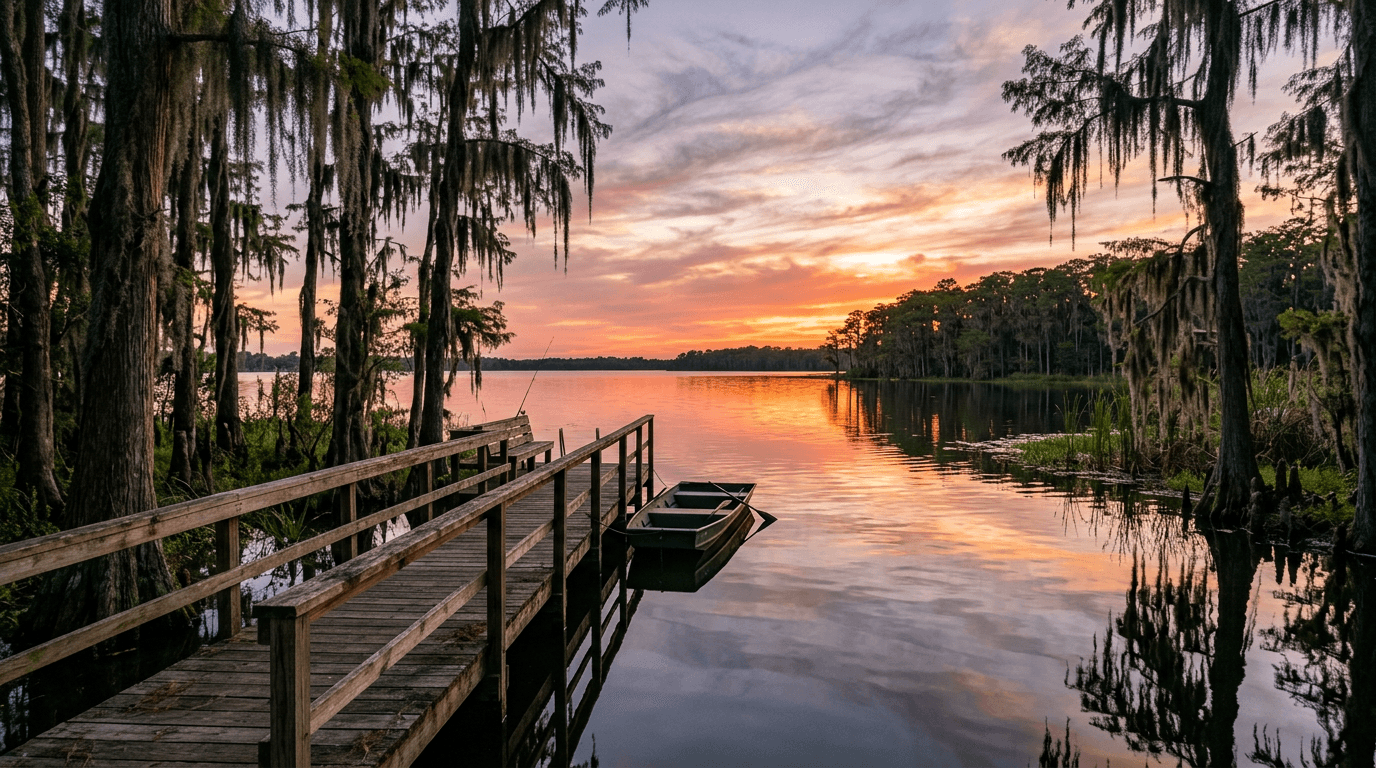 Scenic view of a lake in Polk County, Florida